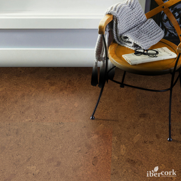 Пробковый клеевой паркет IberCork Амадора маррон 6 VG